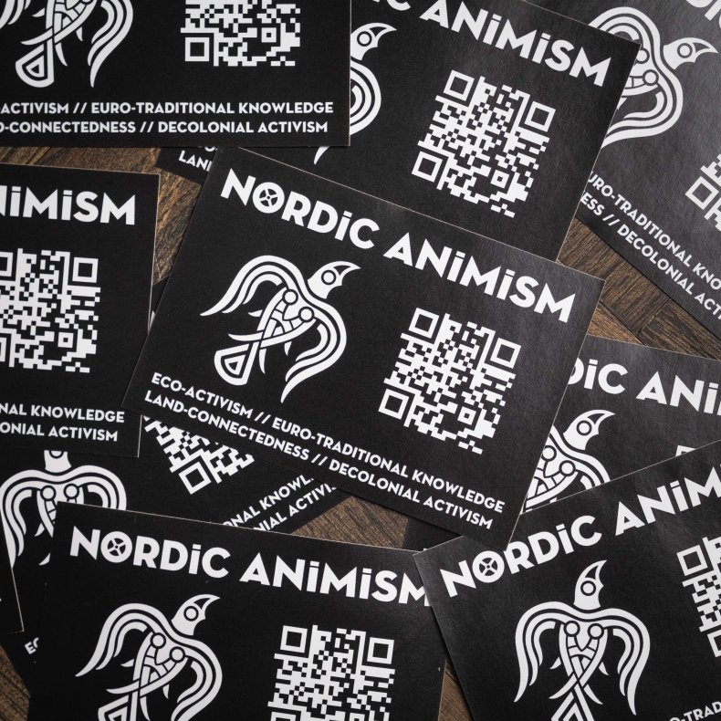10 Stickers Nordic Animism QR