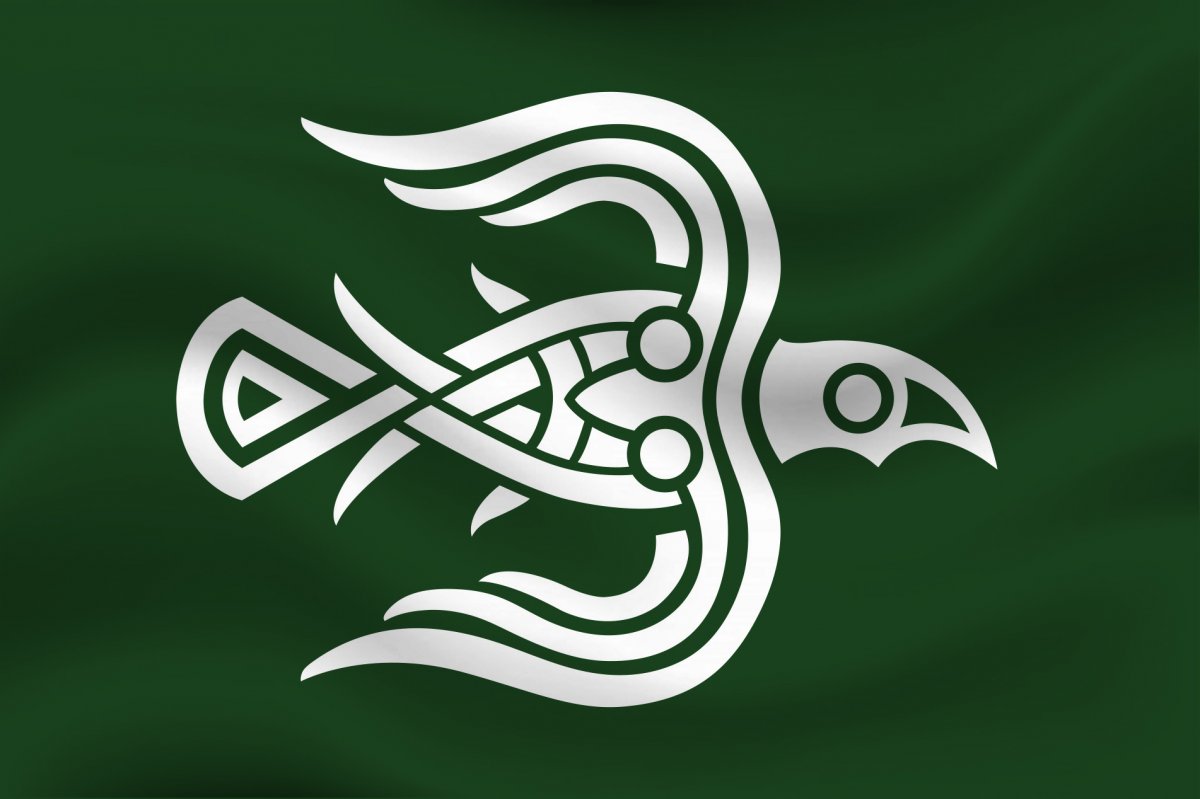The Raven Flag (Dark Green) - Flags - NORDIC ANIMISM